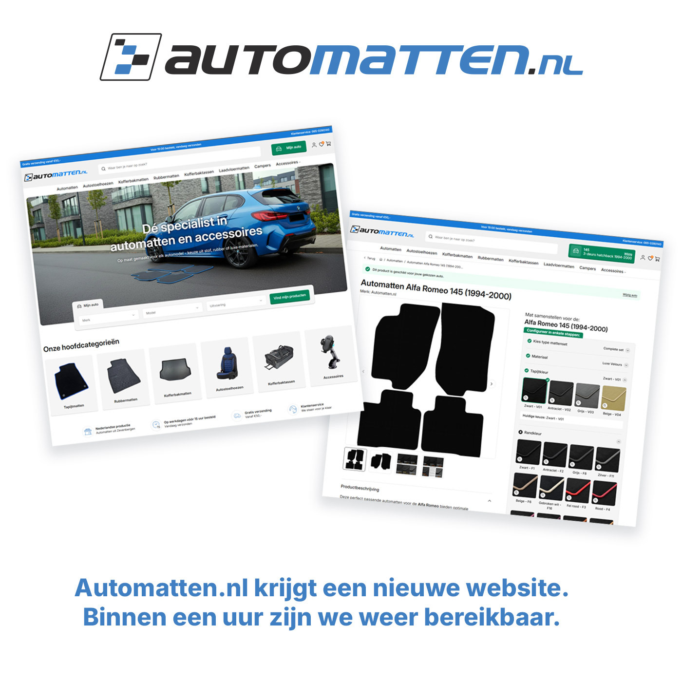 Automatten.nl komt zo online